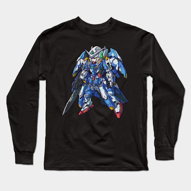 Avalanche Exia Gundam Deform Long Sleeve T-Shirt by RatjoenMerch